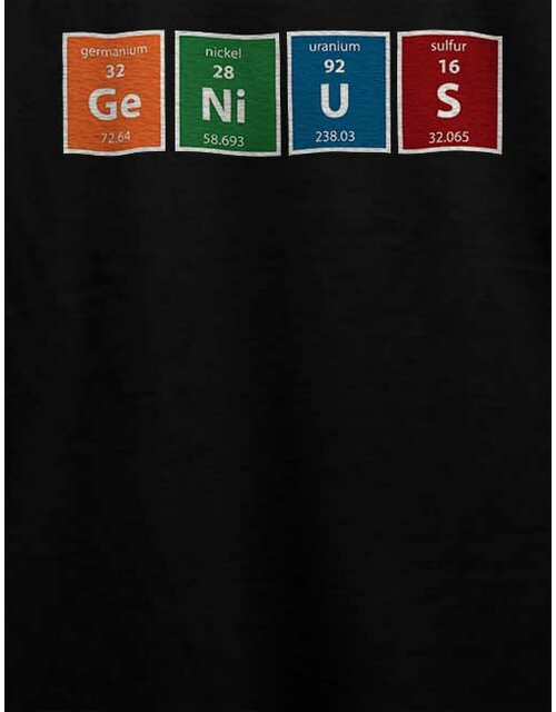 Genius Elements T-Shirt schwarz L