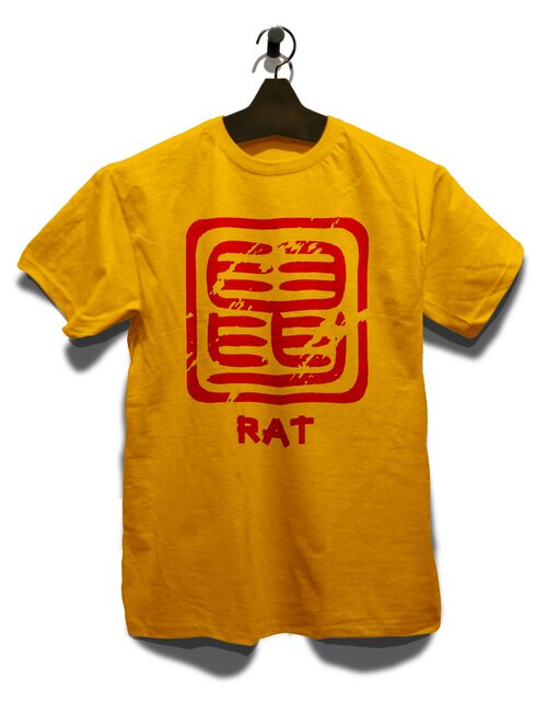 Chinese Signs Rat T-Shirt gelb L