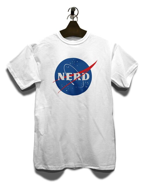 Nerd Nasa T-Shirt weiss L