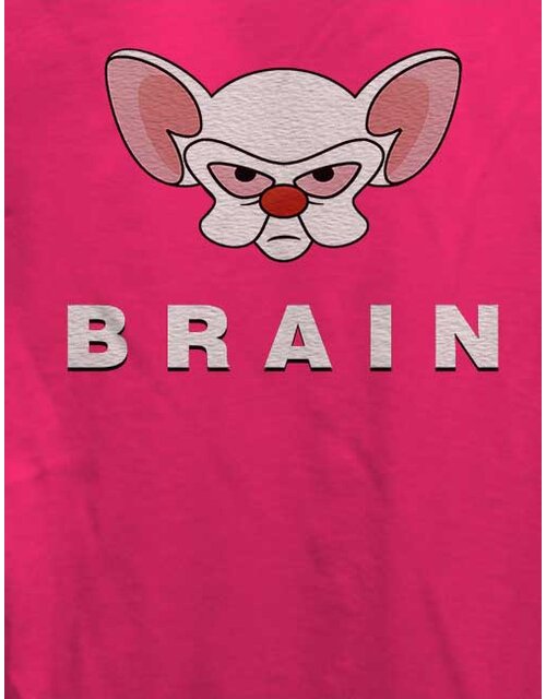 Pinky Brain Damen T-Shirt fuchsia L