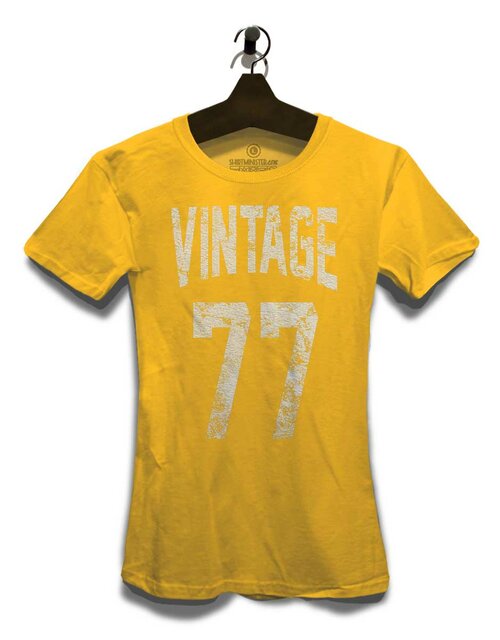 Vintage 1977 Damen T-Shirt gelb L