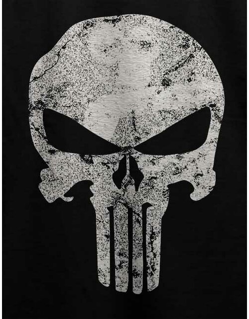 Punisher Vintage Skull T-Shirt schwarz L