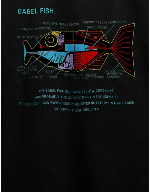 Babel Fish T-Shirt schwarz L