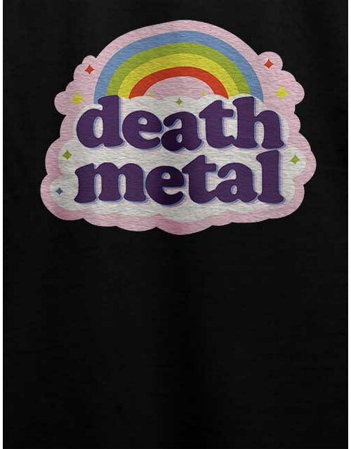 Death Metal Rainbow T-Shirt schwarz L