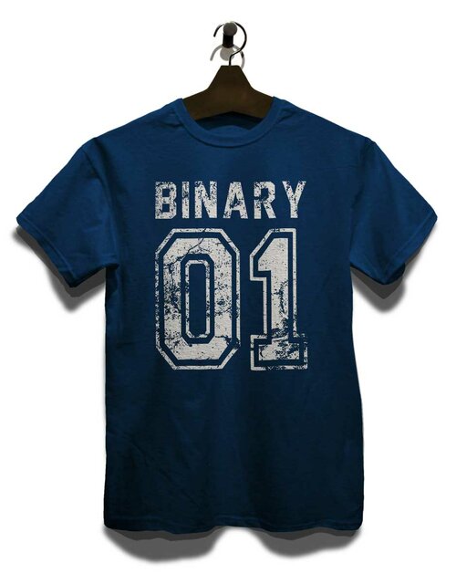 Binary 01 T-Shirt dunkelblau L