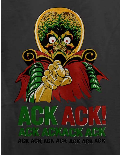 Ack Ack Mars Attacks T-Shirt dunkelgrau L