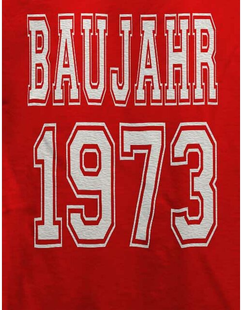 Baujahr 1973 T-Shirt rot 2XL