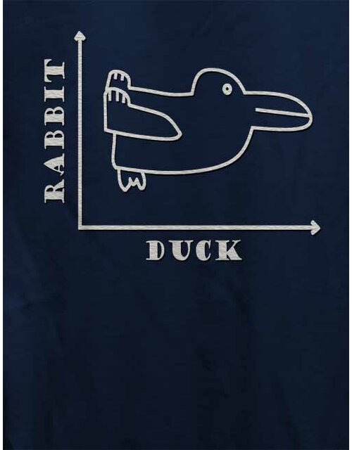 Rabbit Duck Damen T-Shirt dunkelblau L