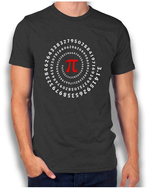 Pi Number T-Shirt dunkelgrau L