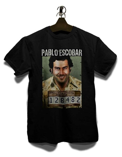 Pablo Escobar Mugshot T-Shirt schwarz L