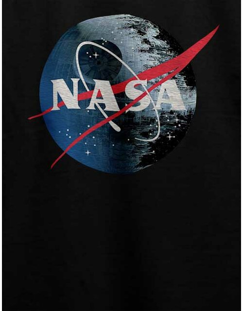 Nasa Death Star T-Shirt schwarz L