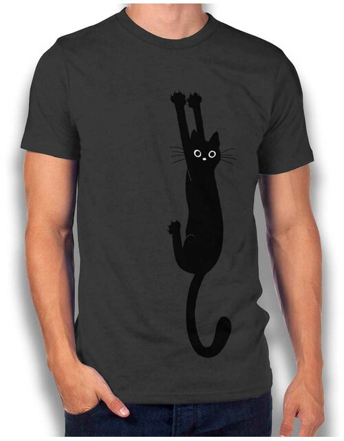 Cat T-Shirt dunkelgrau L