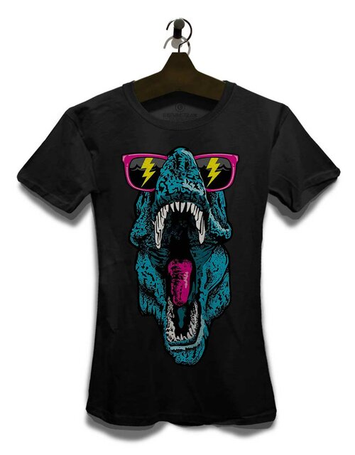 Cool Dino Damen T-Shirt schwarz L
