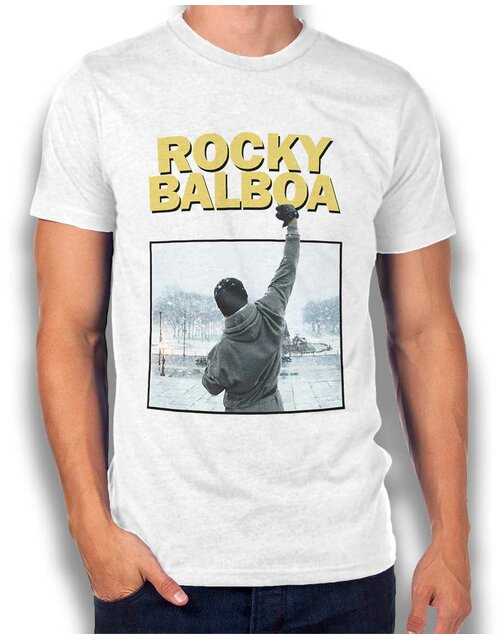 Rocky Balboa T-Shirt weiss 2XL