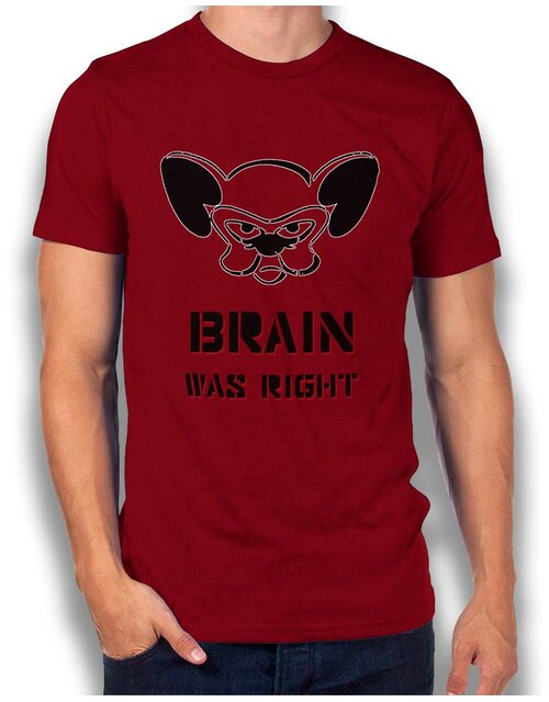 Brain Was Right T-Shirt maroon L