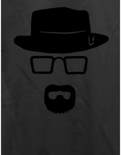 Heisenberg Schablone T-Shirt dunkelgrau L