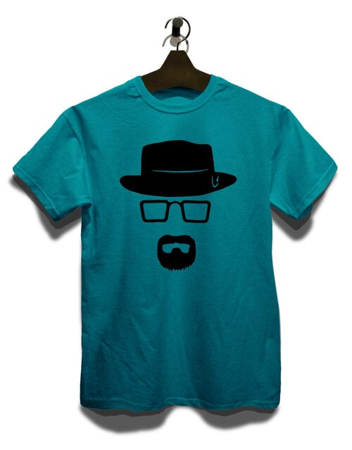 Heisenberg Schablone T-Shirt tuerkis S