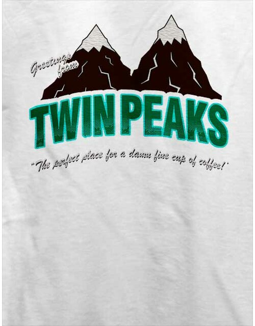 Greeting Twin Peaks T-Shirt weiss XL