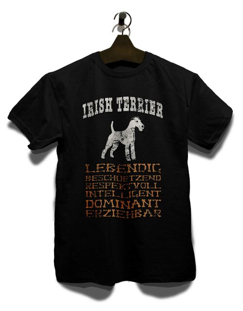 Hund Irish Terrier T-Shirt schwarz XL