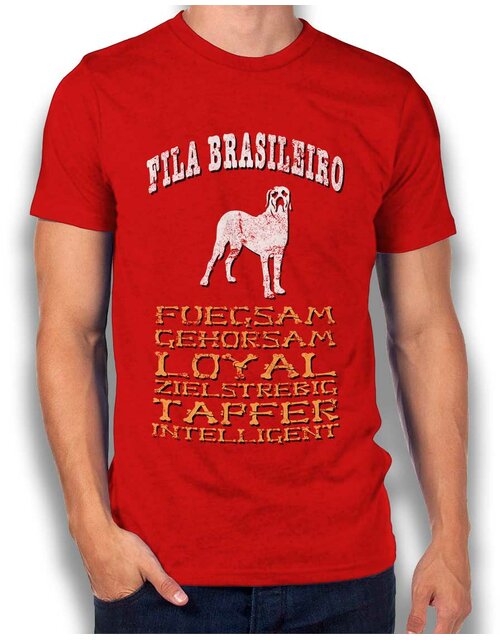 Hund Fila Brasileiro T-Shirt rot S