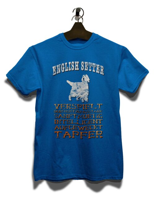 Hund English Setter T-Shirt royal 2XL