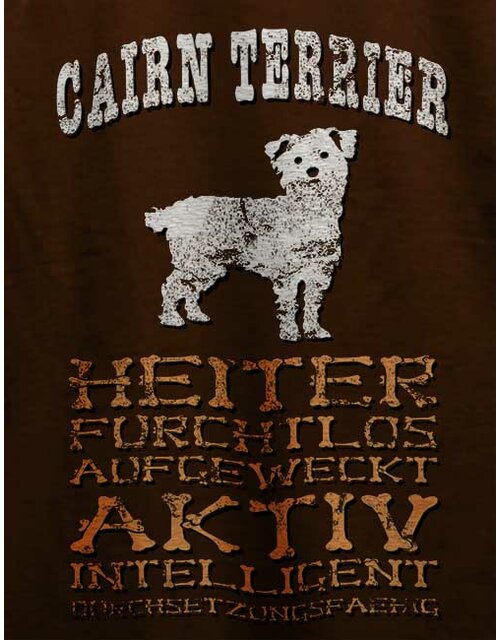 Hund Cairn Terrier T-Shirt braun M