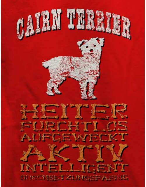 Hund Cairn Terrier T-Shirt rot M