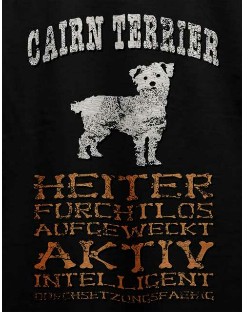 Hund Cairn Terrier T-Shirt schwarz S