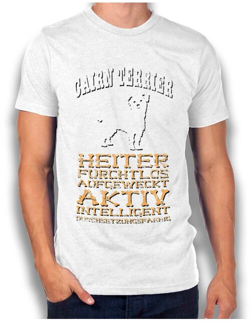 Hund Cairn Terrier T-Shirt weiss S