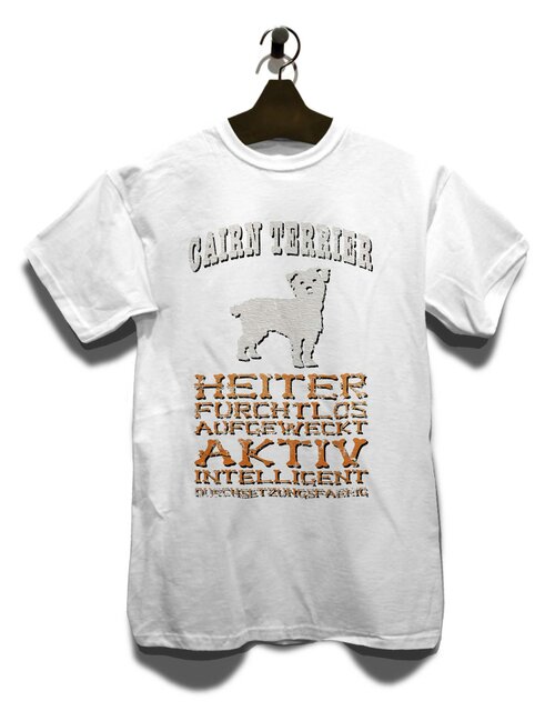 Hund Cairn Terrier T-Shirt weiss S