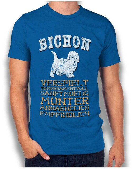 Hund Bichon T-Shirt royal 2XL
