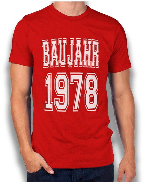 Baujahr 1978 T-Shirt rot 2XL