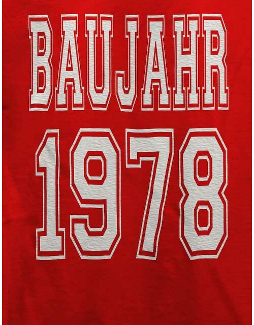 Baujahr 1978 T-Shirt rot L