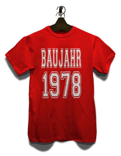 Baujahr 1978 T-Shirt rot 2XL