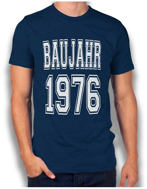 Baujahr 1976 T-Shirt dunkelblau XL