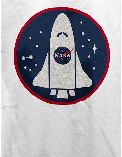 Nasa Shuttle Logo T-Shirt weiss 2XL