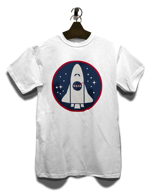 Nasa Shuttle Logo T-Shirt weiss 2XL