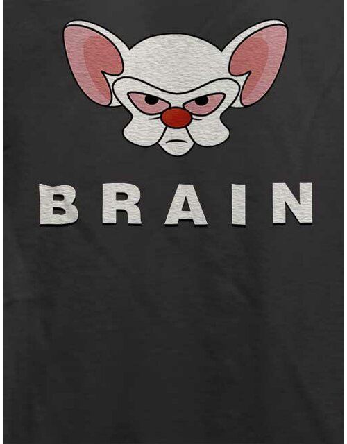 Pinky Brain T-Shirt dunkelgrau L