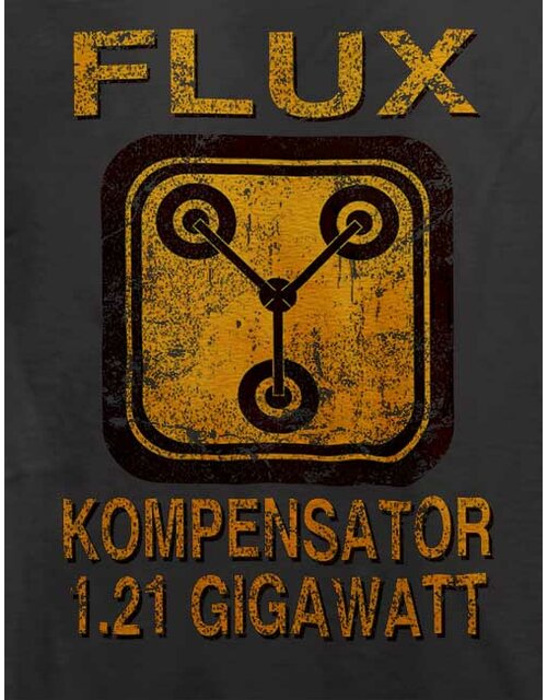 Flux Kompensator Zurueck In Die Zukunft T-Shirt dunkelgrau L