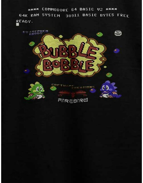 Bubble Bobble T-Shirt schwarz L