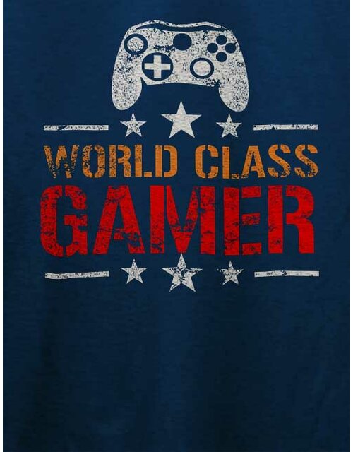 World Class Gamer Vintage T-Shirt navy L