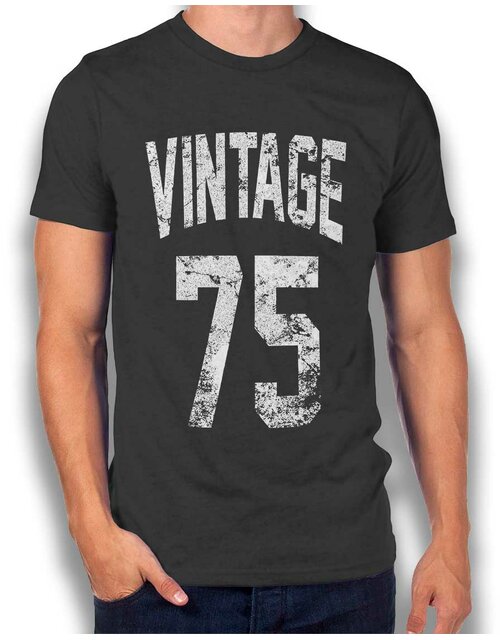 Vintage 1975 T-Shirt dunkelgrau L