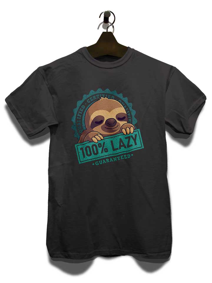 100-lpercent-lazy-sloth-t-shirt dunkelgrau 3