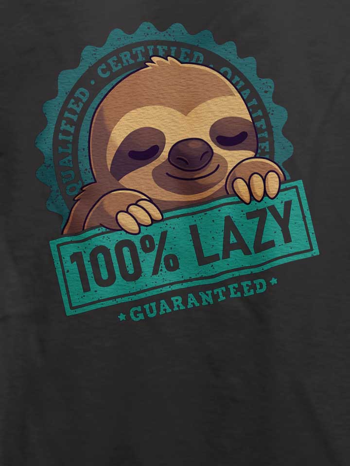 100-lpercent-lazy-sloth-t-shirt dunkelgrau 4