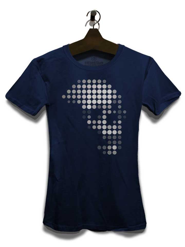 100dots-skull-damen-t-shirt dunkelblau 3