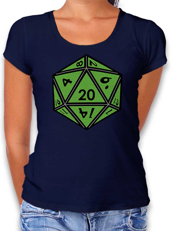 20 Dice Green Damen T-Shirt dunkelblau L