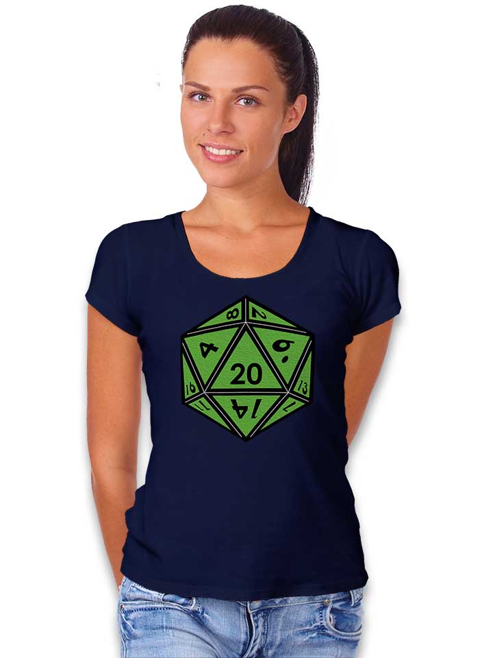 20-dice-green-damen-t-shirt dunkelblau 2