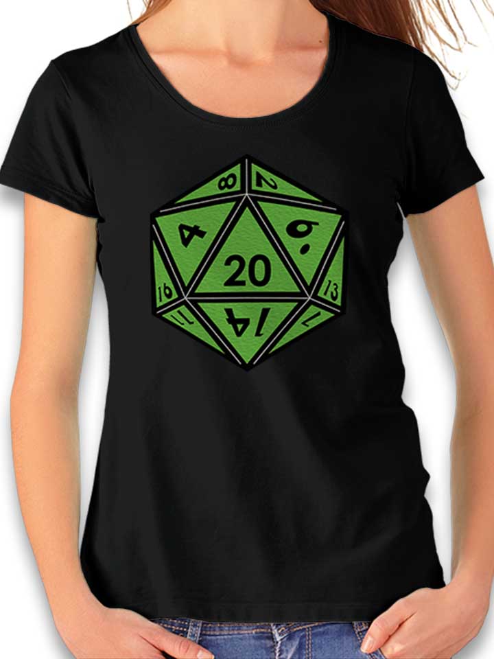 20-dice-green-damen-t-shirt schwarz 1
