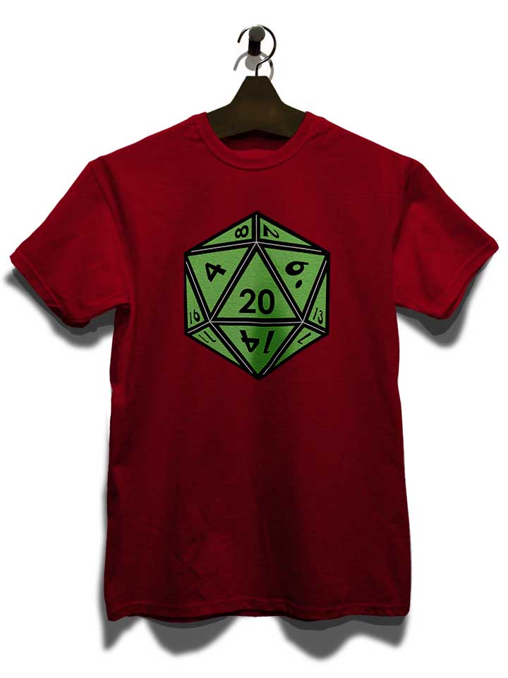20-dice-green-t-shirt bordeaux 3