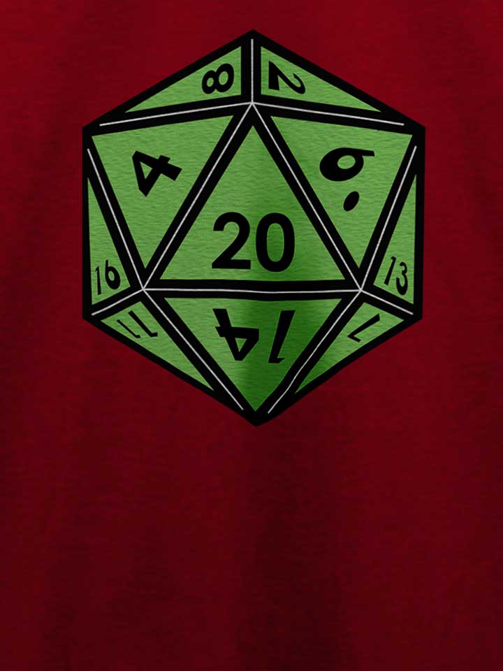 20-dice-green-t-shirt bordeaux 4